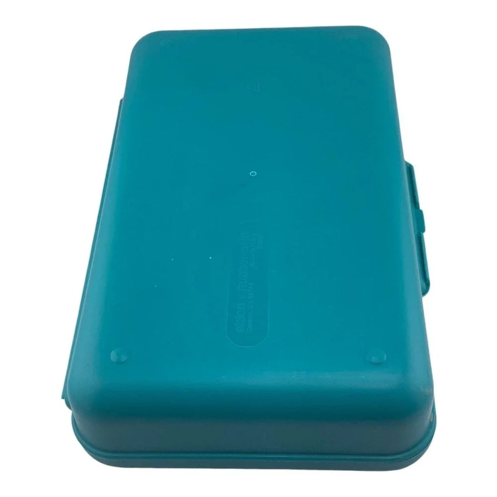 Vintage 1990s Pencil Box Green Plastic Eldon Rubbermaid USA Made